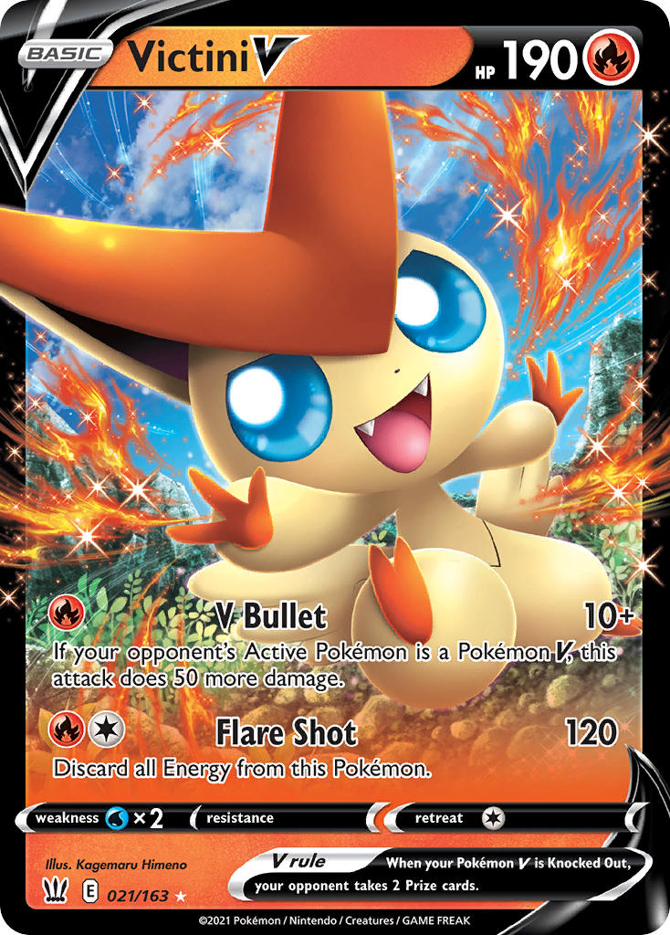Victini V #021/163 Styles de Combat 2021 État Proche du Neuf