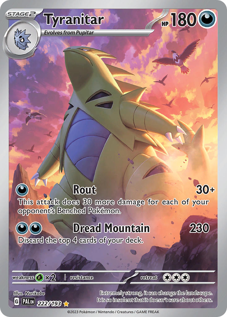 Tyranitar #222/193 Paldea Evolved 2023 Near Mint