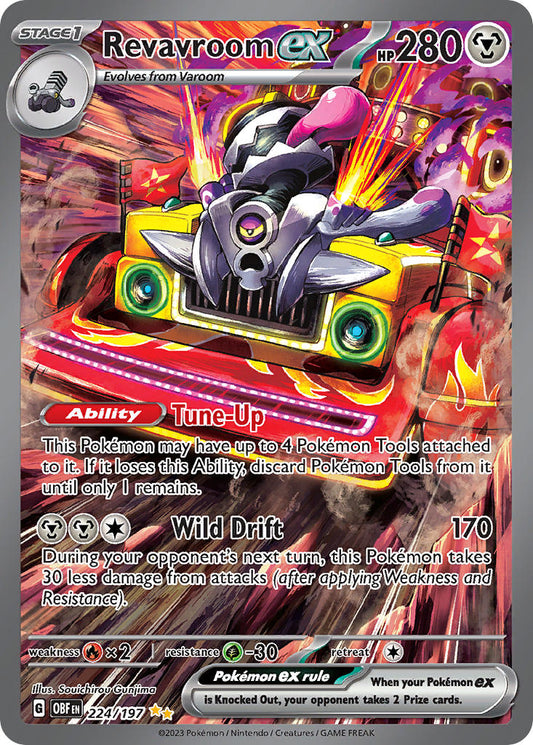 Revavroom ex #224/197 Llamas Obsidianas 2023 Casi Nuevo