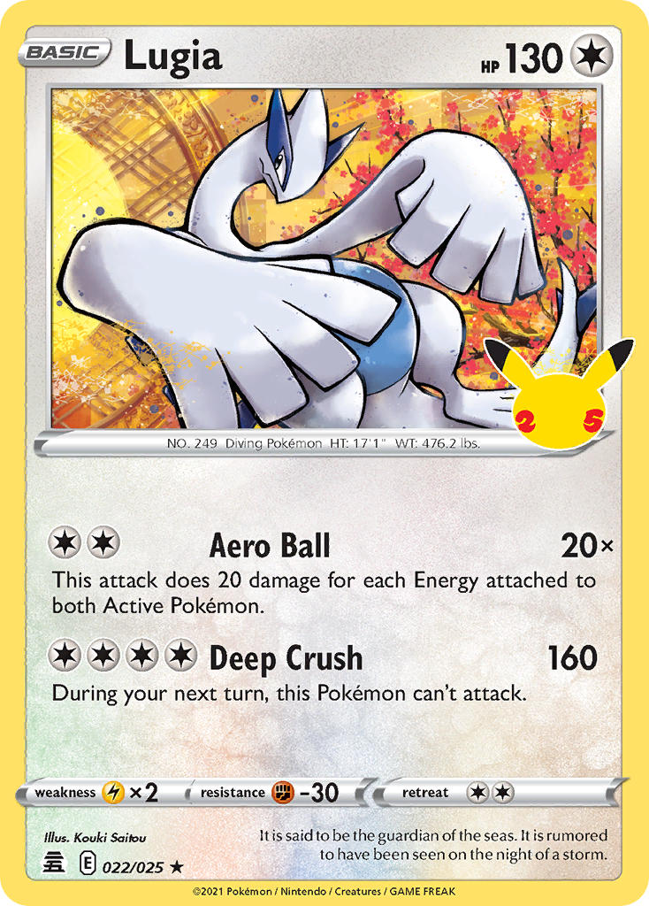 Lugia 2021 Celebrations Celebrations #022/025 Near Mint