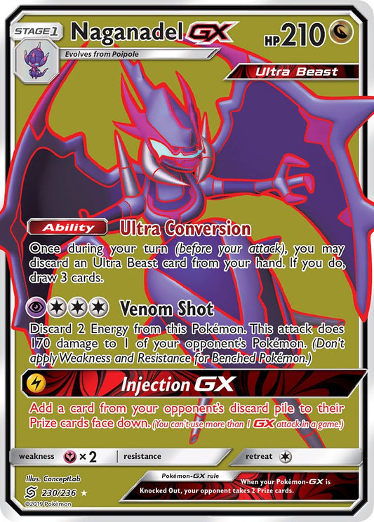 Naganadel GX #230/236 Esprits unifiés 2019 État quasi neuf