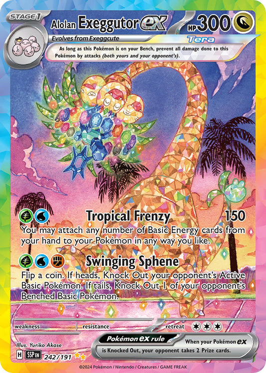 Alolan Exeggutor ex #242/191 Surging Sparks 2024 Near Mint