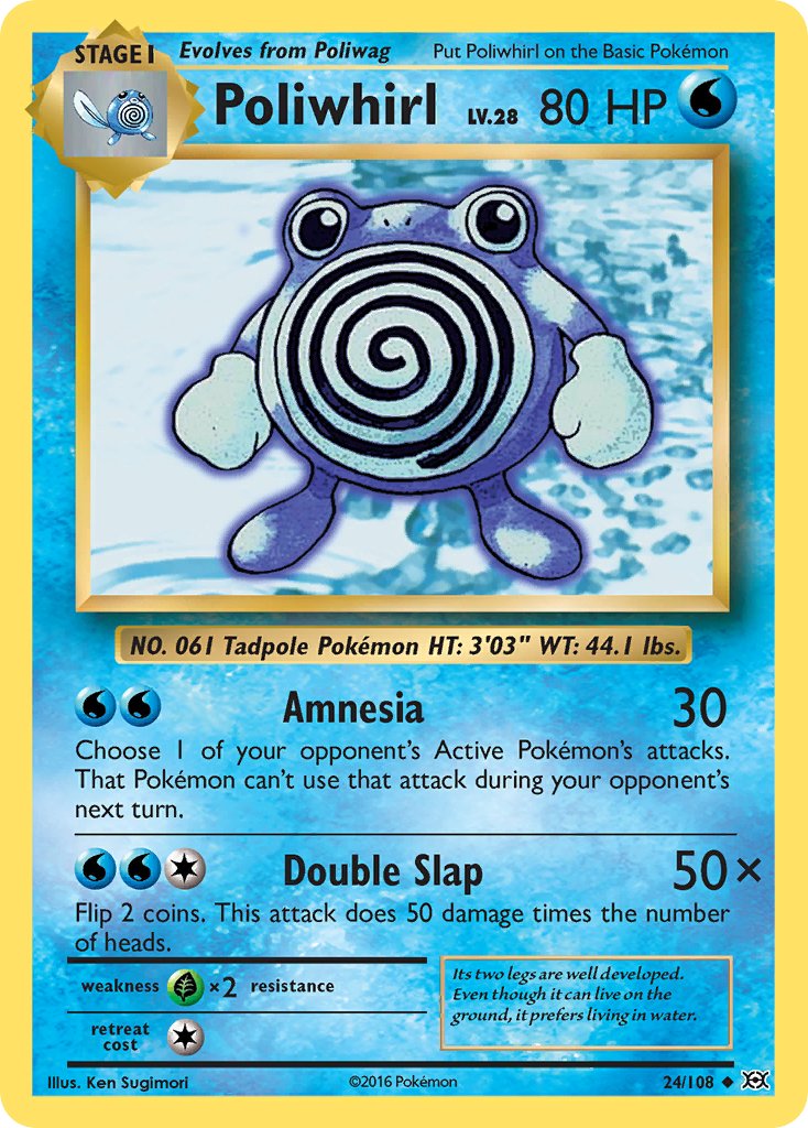 Poliwhirl 2016 Evolutions Evolutions #24/108 Lightly Played