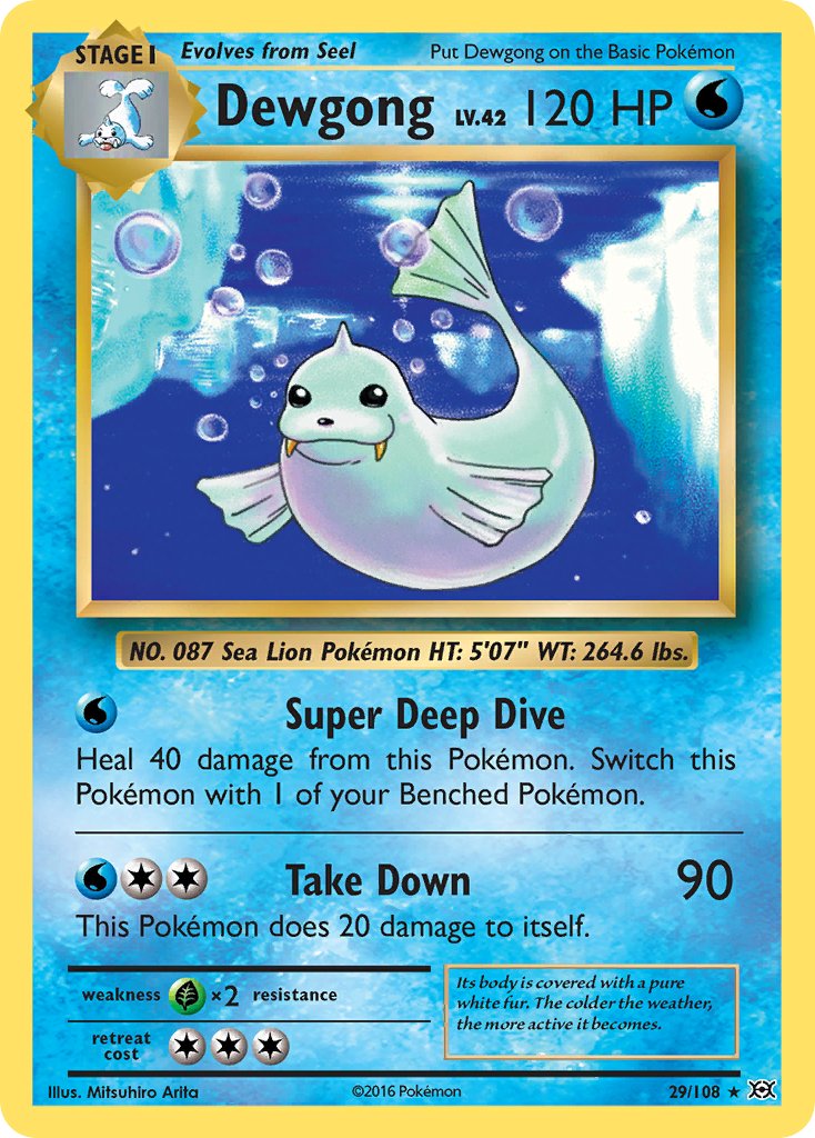 Dewgong 2016 Evoluciones Evoluciones #29/108 Casi Nuevo