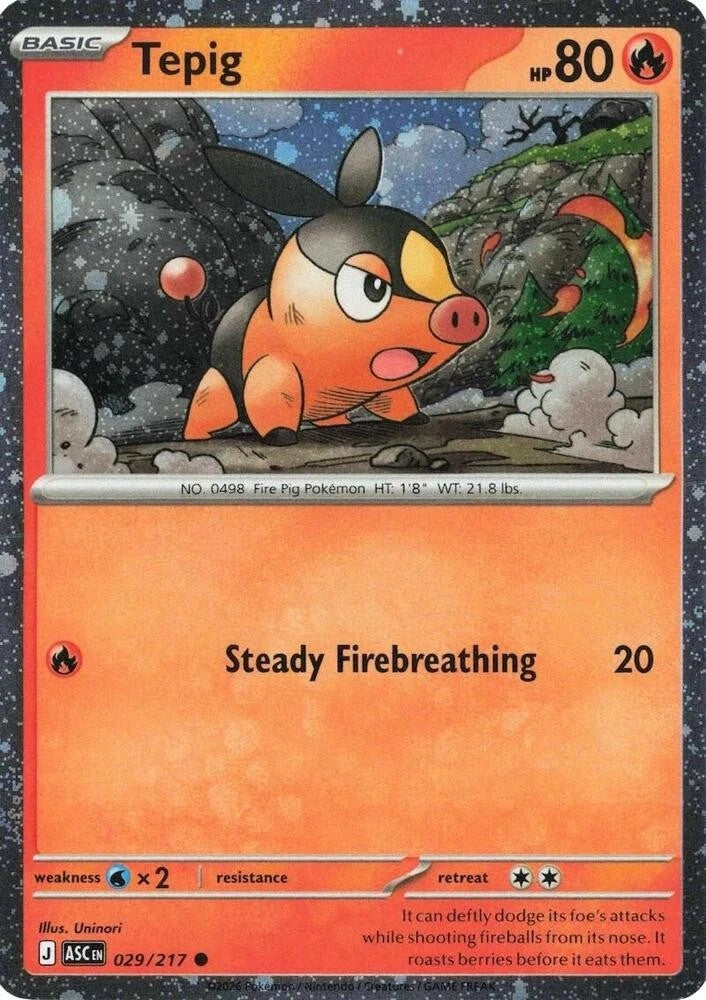 Tepig #029/217 Héroes Ascendidos 2026 Casi Nuevo