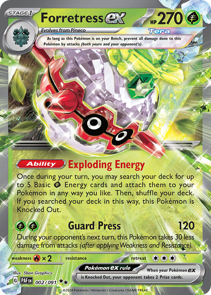 Forretress ex #002/091 Paldean Fates 2024 Casi Nuevo