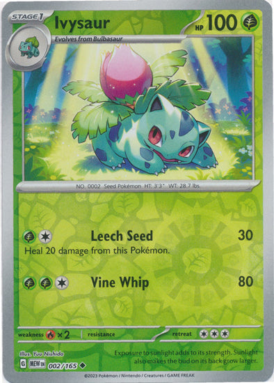 Ivysaur 2023 151 151 #002/165 Near Mint