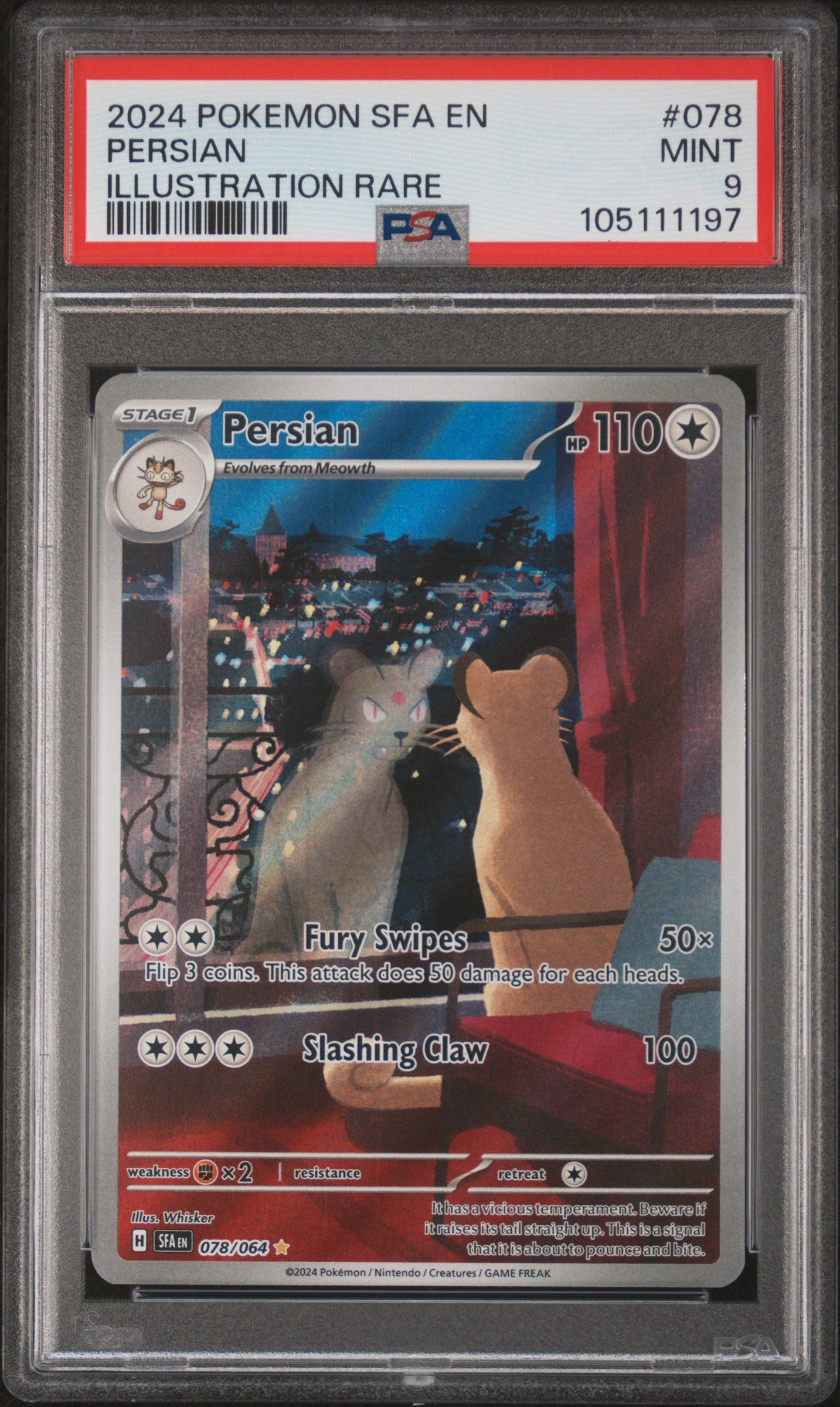 Persan n°078/064 Fable Voilée 2024 PSA 9