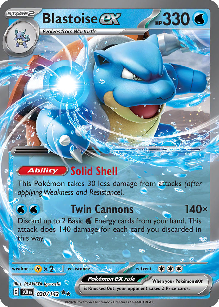 Blastoise ex #030/142 Stellar Crown 2024 Near Mint