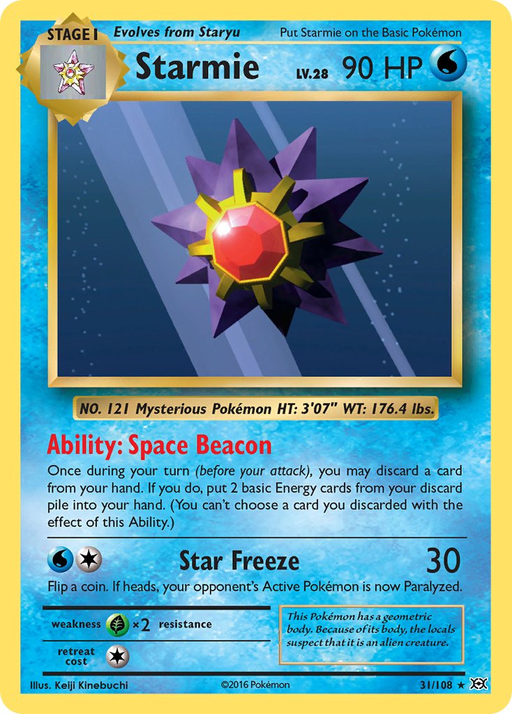 Starmie 2016 Evolutions Evolutions #31/108 Moderately Played