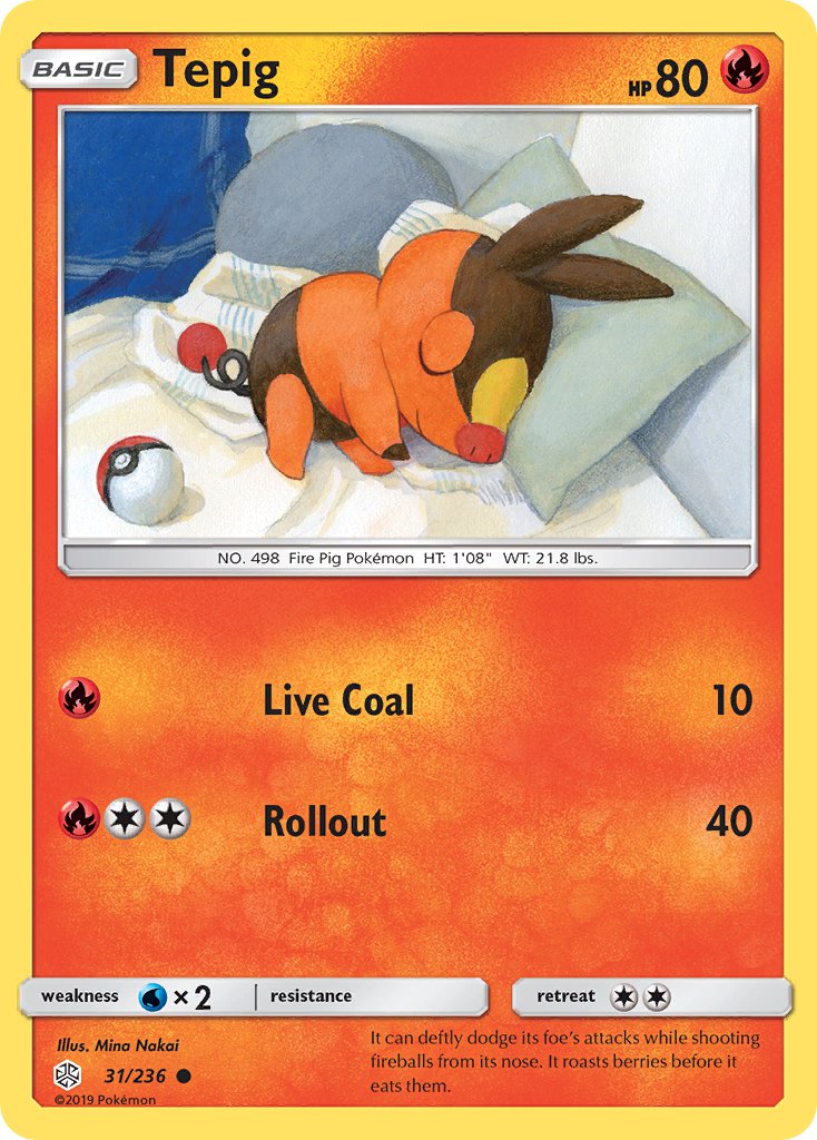 Tepig #31/236 Cosmic Eclipse 2019 Near Mint