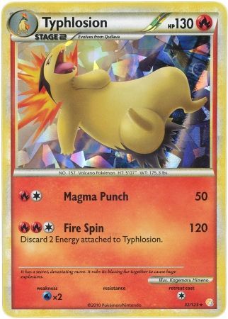 Typhlosion 2010 HeartGold & SoulSilver HeartGold & SoulSilver #32/123 Très Jouée