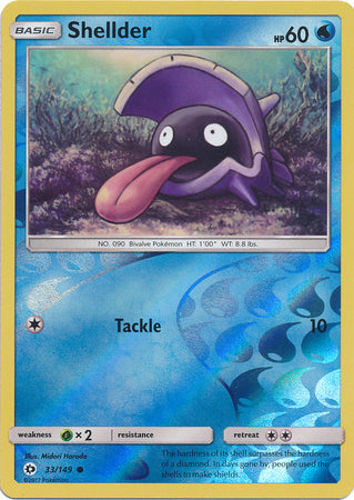 Shellder 2017 Sun & Moon Sun & Moon #33/149 Near Mint