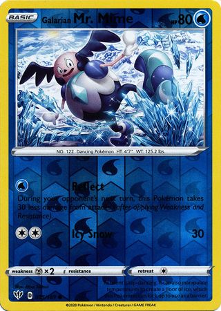 Mr. Mime de Galar #035/189 Oscuridad Incandescente 2020 Casi Nuevo