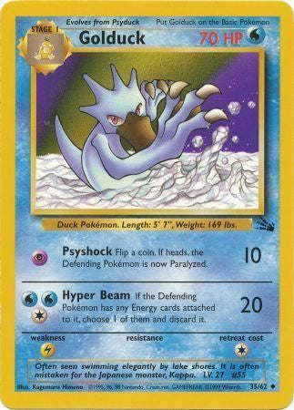 Golduck 1999 Fossil Unlimited #35/62 Trading Card Near Mint