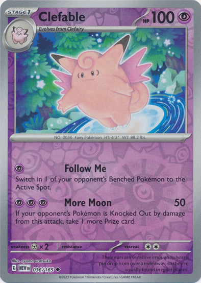 Clefable 2023 151 151 #036/165 Casi nuevo