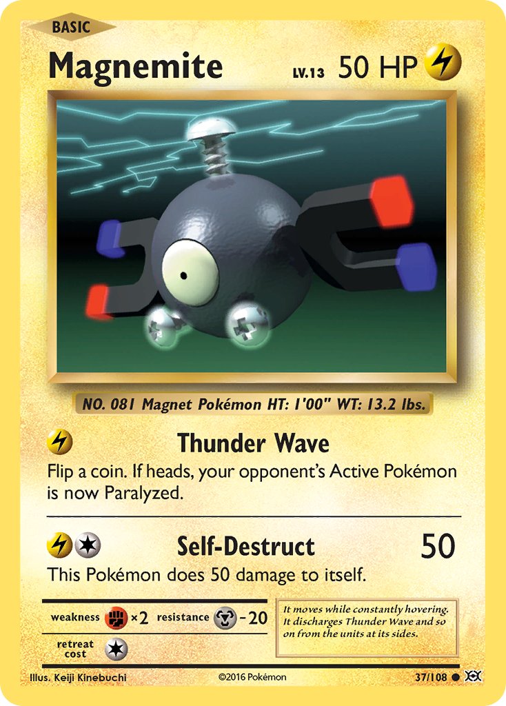Magnemite 2016 Evolutions Evolutions #37/108 Moderadamente Jugado
