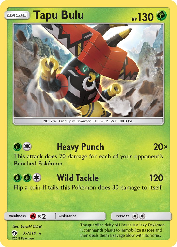 Tapu Bulu 2018 Tonnerre Perdu Tonnerre Perdu #37/214 Quasi Neuf