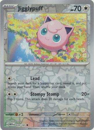Jigglypuff 2023 151 151 #039/165 Near Mint