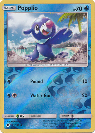 Popplio 2017 Soleil et Lune Soleil et Lune #39/149 Quasi neuf