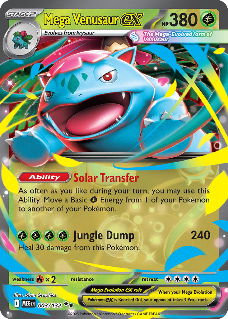 Mega Venusaur ex #003/132 Mega Evolution 2025 Near Mint