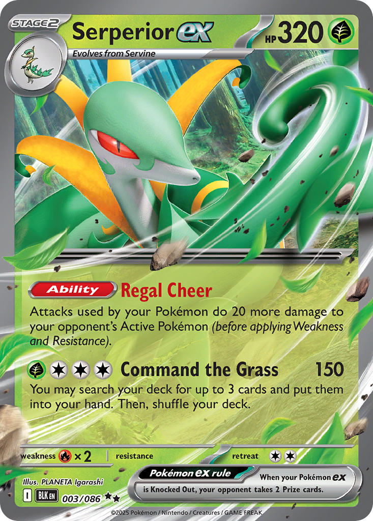 Serperior ex #003/086 Black Bolt 2025 Casi Nuevo