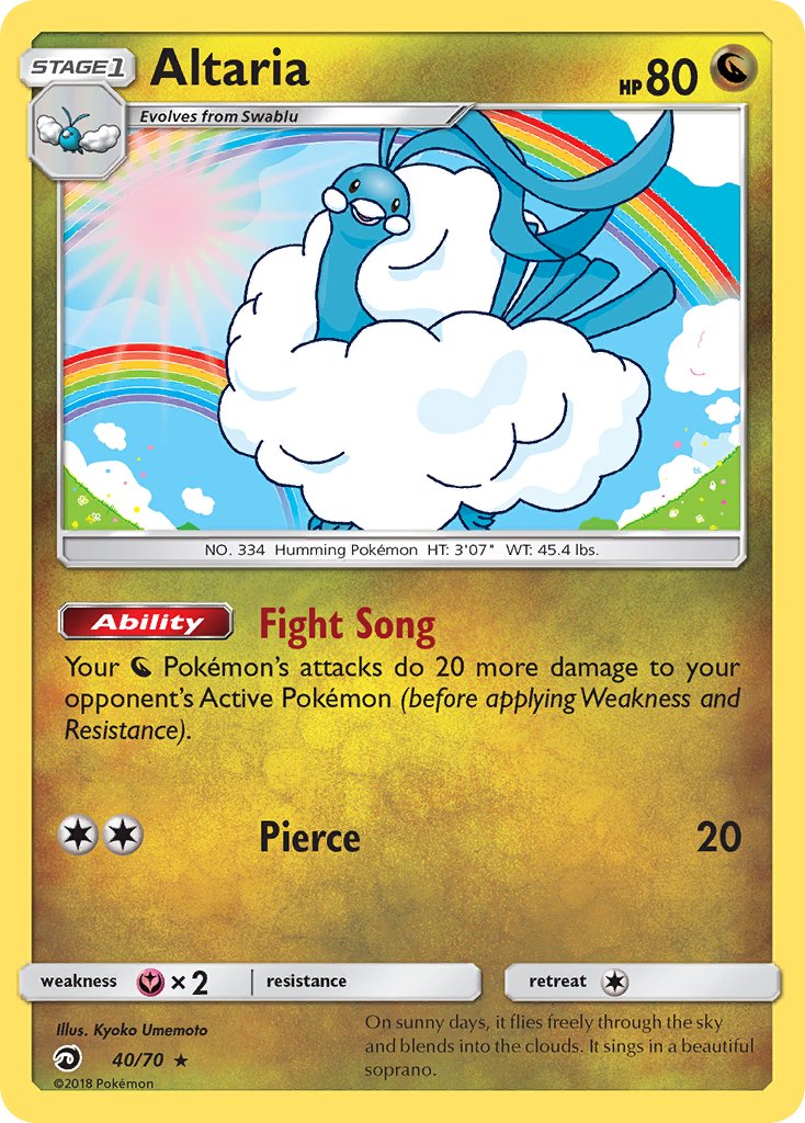 Altaria 2018 Dragon Majesty Dragon Majesty #40/70 Near Mint