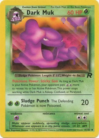 Dark Muk 2000 Team Rocket Unlimited #41/82 Trading Card Lightly Played