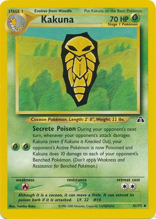 Kakuna 2001 Neo Discovery Unlimited #41/75 Trading Card Moderately Played