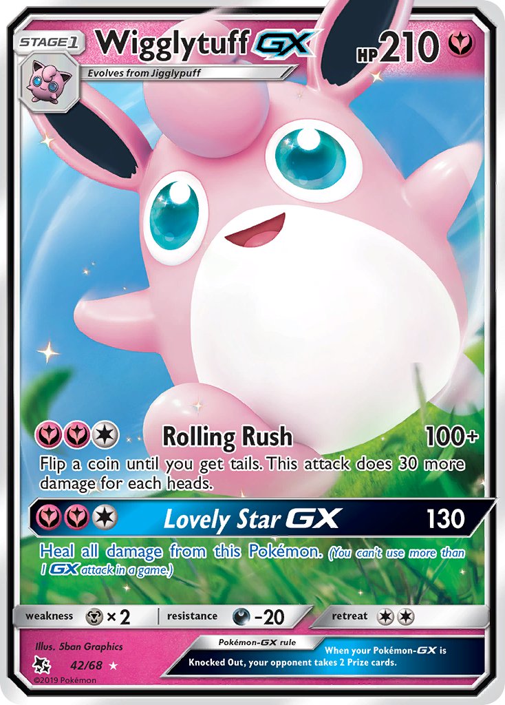 Wigglytuff GX Destinées Occultes 2019 Destinées Occultes #42/68 État quasi neuf