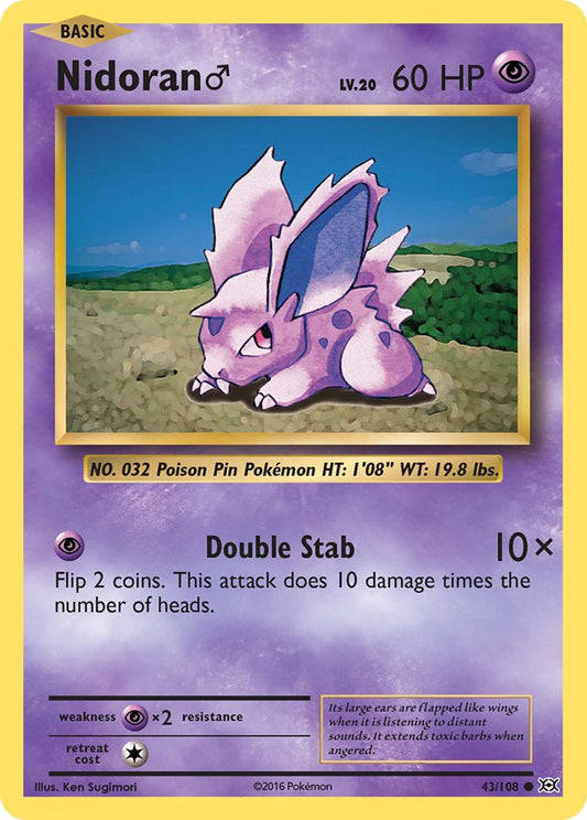 Nidoran Male 2016 Evolutions Evolutions #43/108 Moderately Played