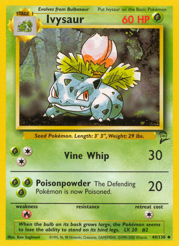 Ivysaur 2000 Base Set 2 #44/130 Trading Card Lightly Played