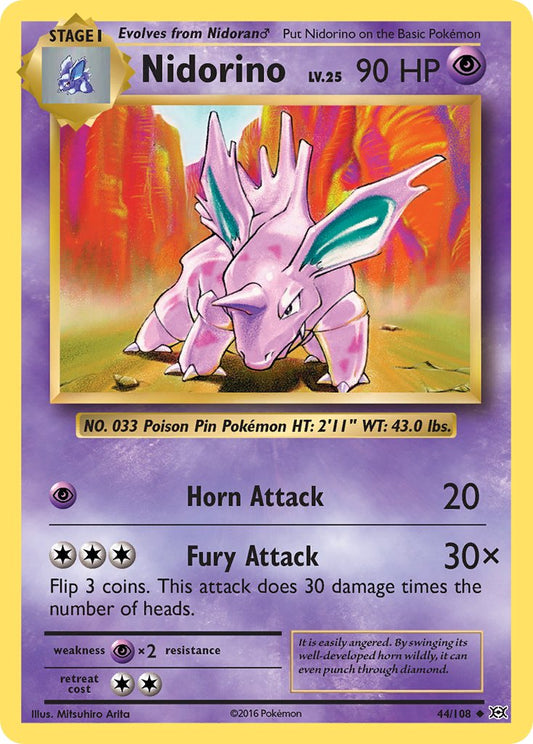 Nidorino 2016 Evolutions Evolutions #44/108 Lightly Played