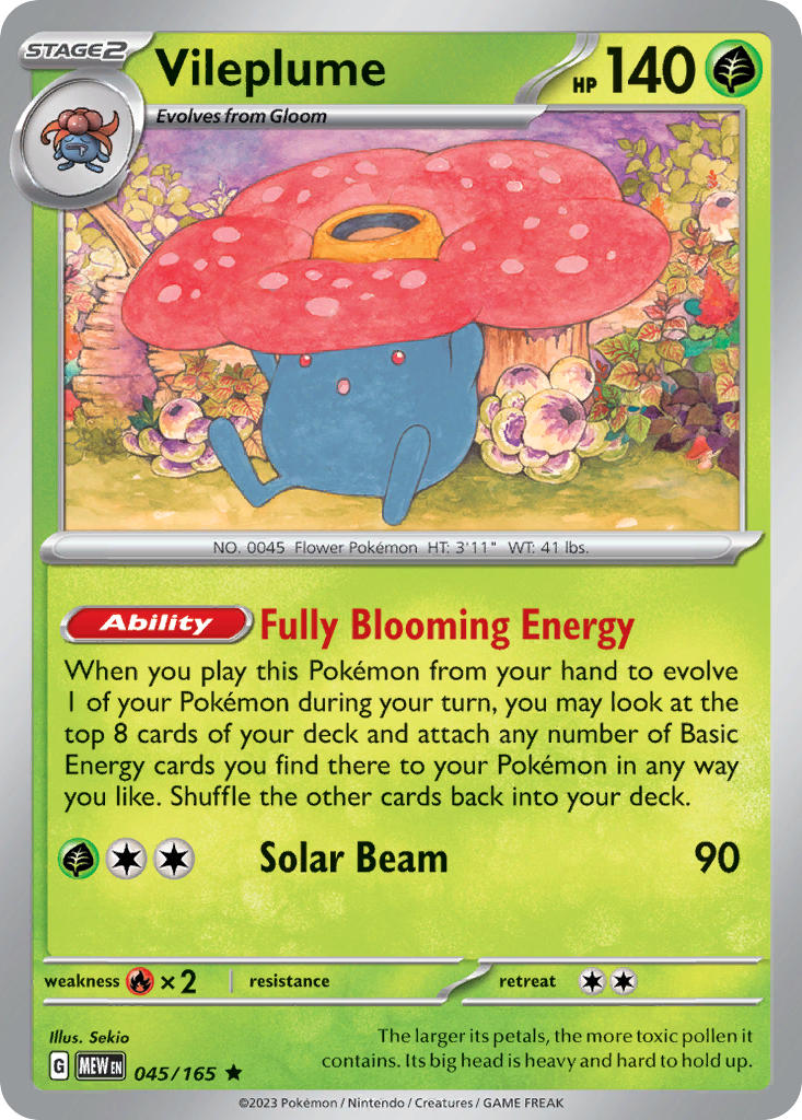 Vileplume 2023 151 151 #045/165 Near Mint