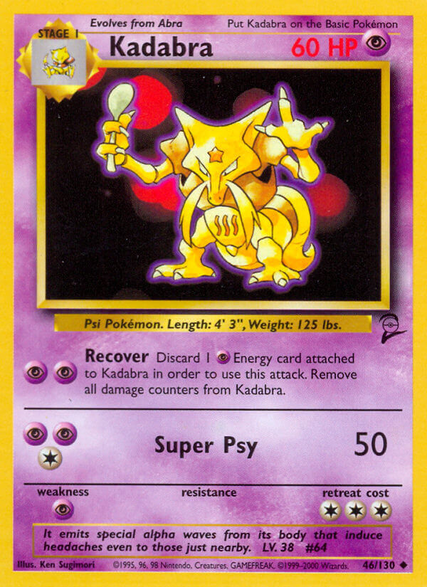 Kadabra 2000 Base Set 2 #46/130 Trading Card Lightly Played