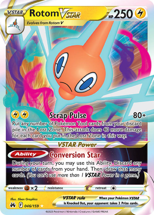 Rotom VSTAR #046/159 Crown Zenith 2023 Near Mint