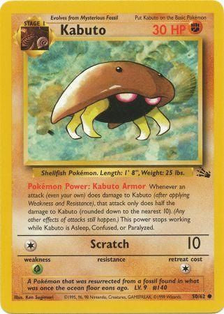 Kabuto 1999 Fossil Unlimited #50/62 Trading Card Damaged