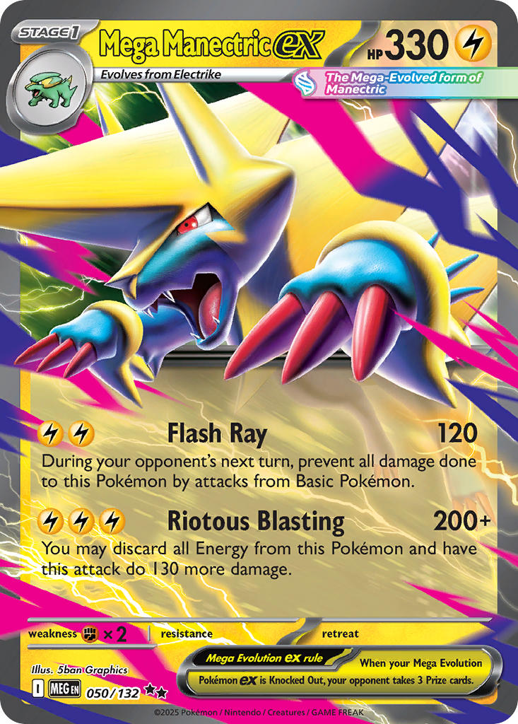 Mega Manectric ex #050/132 Megaevolución 2025 Casi Nuevo