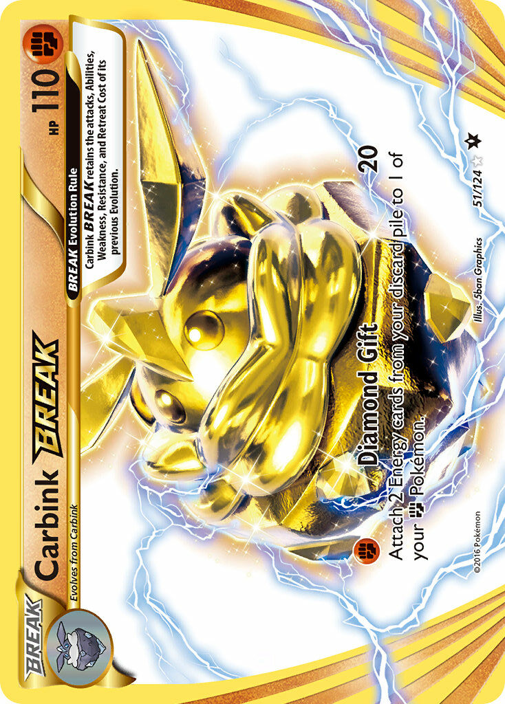 Carbink BREAK #51/124 Fates Collide 2016 Near Mint