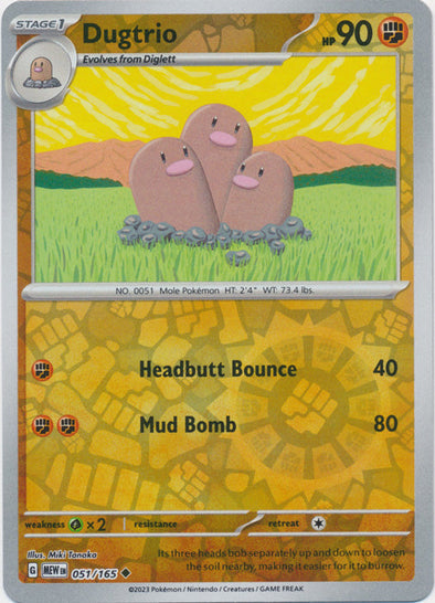 Dugtrio 2023 151 151 #051/165 Near Mint