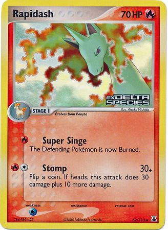Rapidash #52/113 EX Delta Species 2005 Near Mint