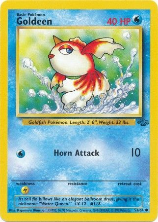 Goldeen 1999 Jungle Unlimited #53/64 Trading Card Moderately Played