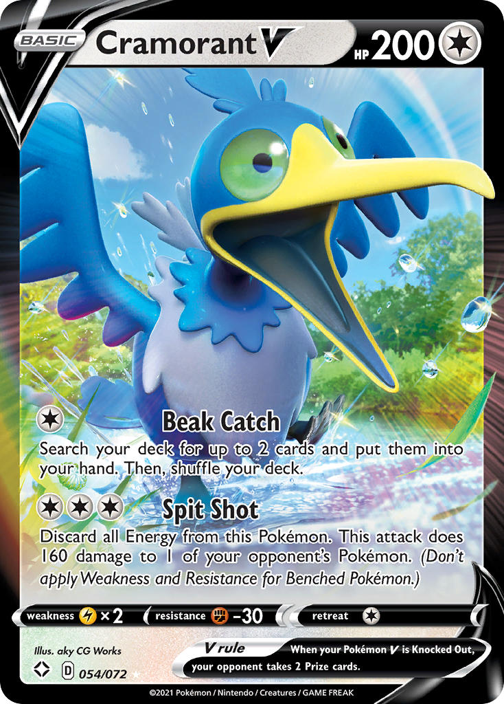 Cramorant V #054/072 Shining Fates 2021 Near Mint