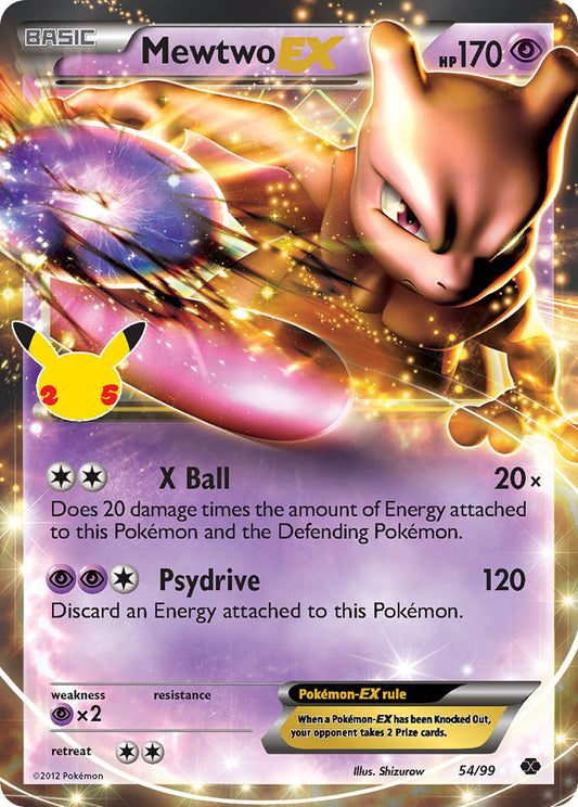 Mewtwo EX 2021 Célébrations Célébrations #54/99 Quasi neuf