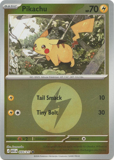 Pikachu #055/217 Héroes Ascendidos 2026 Casi Nuevo
