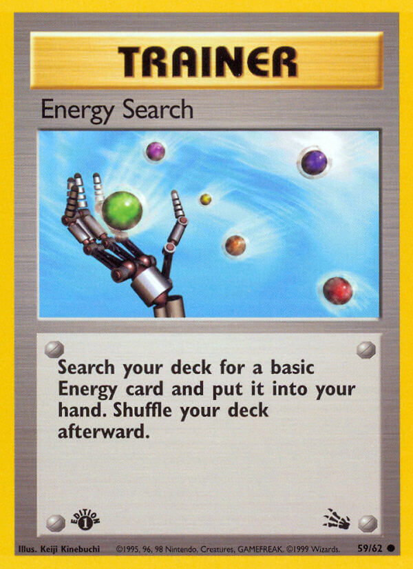 Energy Search 1999 Fossil 1st Edition #59/62 Trading Card Near Mint