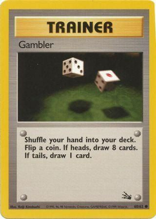 Gambler 1999 Fossil Unlimited #60/62 Trading Card Near Mint