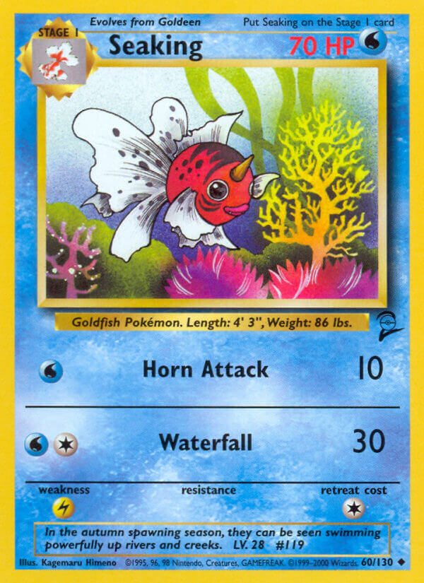 Seaking 2000 Base Set 2 #60/130 Trading Card Near Mint