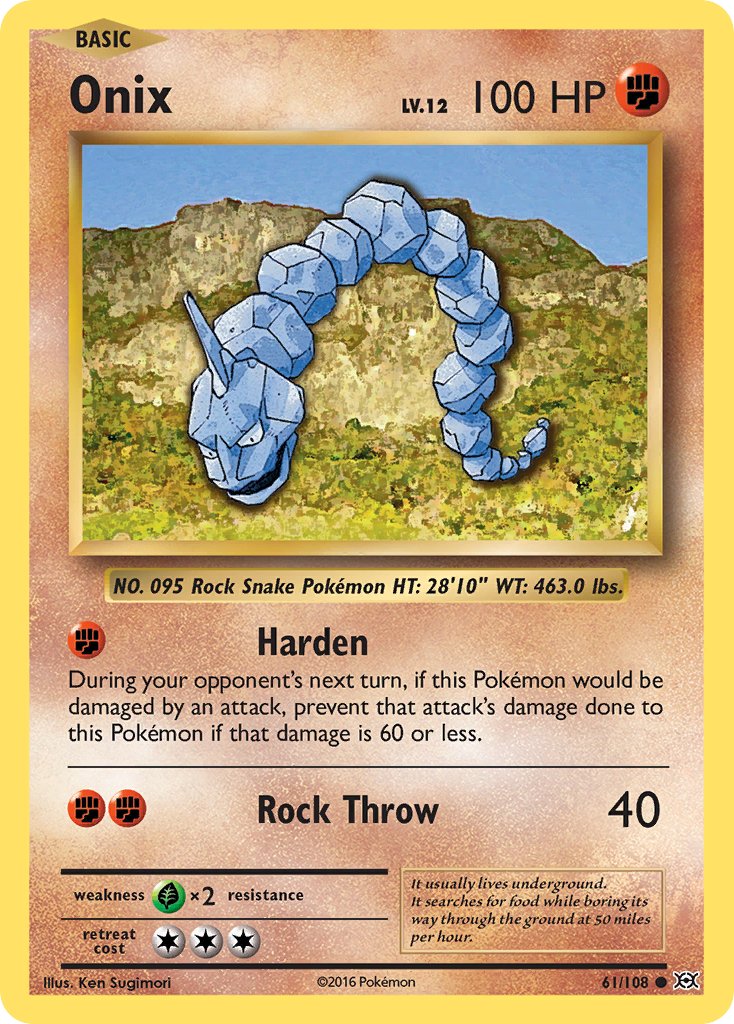Onix 2016 Evolutions Evolutions #61/108 Moderately Played