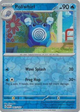 Poliwhirl 2023 151 151 #061/165 Near Mint